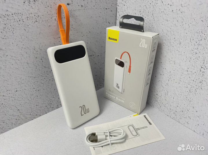 Повербанк Baseus 10000 mAh с кабелем Lightning