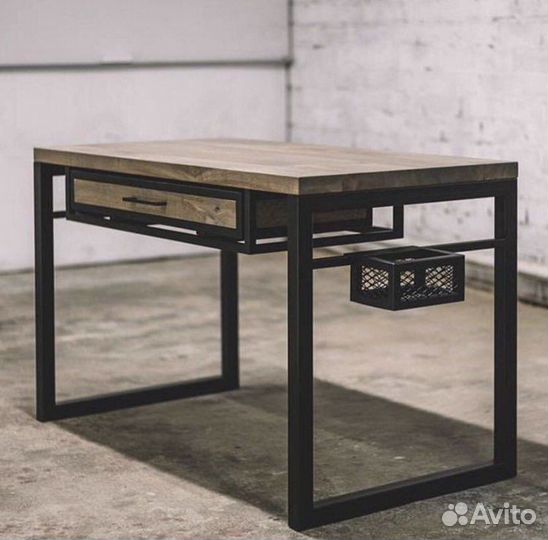 Стол письменный с выдвижным ящиком лофт