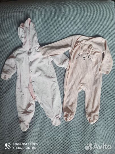 Тёплые вещи на девочку до года