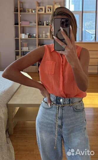 Льняная рубашка Escales оригинал