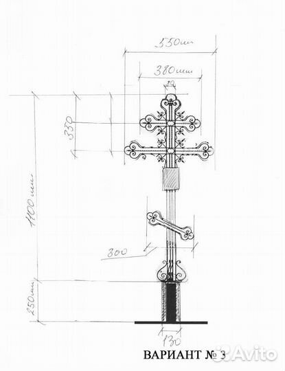 Якорь. Столик, лавочка. крест