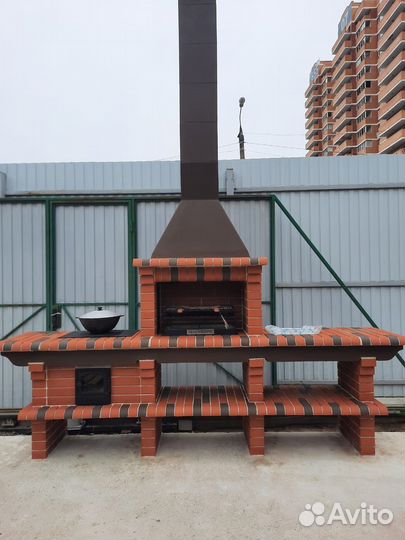 Барбекю печь из кирпича премиум-класса за 1 день