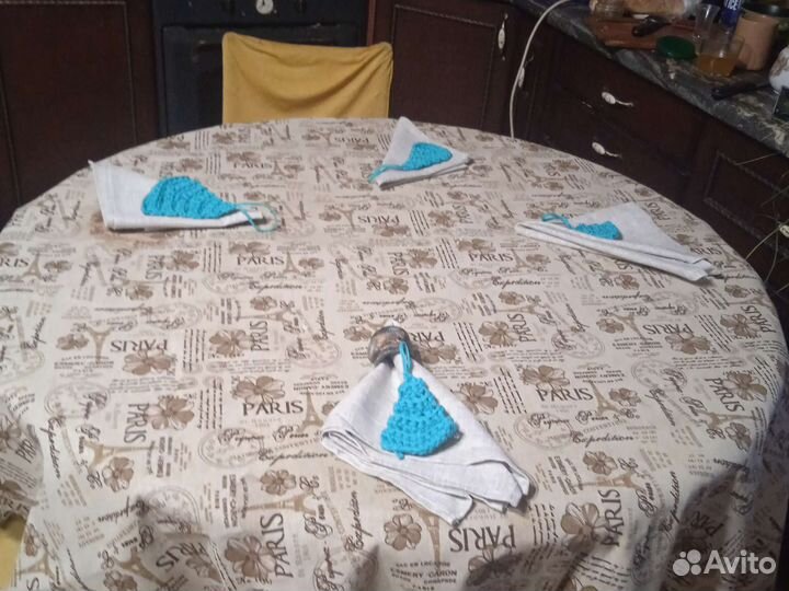 Скатерть льняная новая