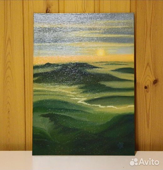 Картина маслом/Горный пейзаж