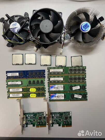 Комлект, Процессоры 775, Кулеры, DDR2, Платы DVI