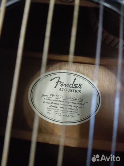 Гитара эл/акустическая Fender /Индонезия/ обмен