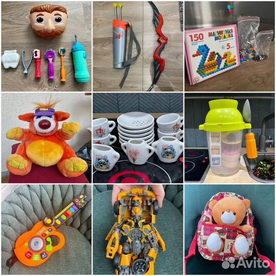 Игрушки Play doh mega blocks гитара трансформер