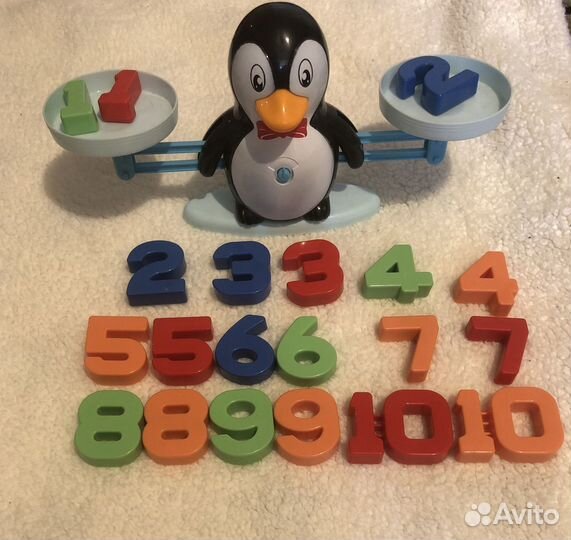 Изучение счёта. Весы пингвин