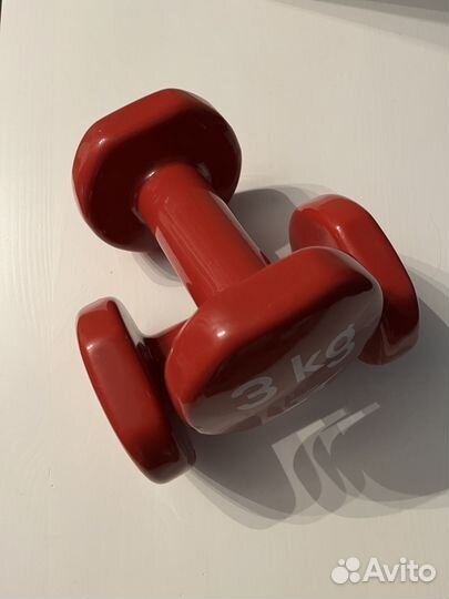 Гантели 3 кг виниловые, 2 шт