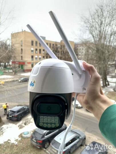 Поворотная 4G камера видеонаблюдения с сим картой