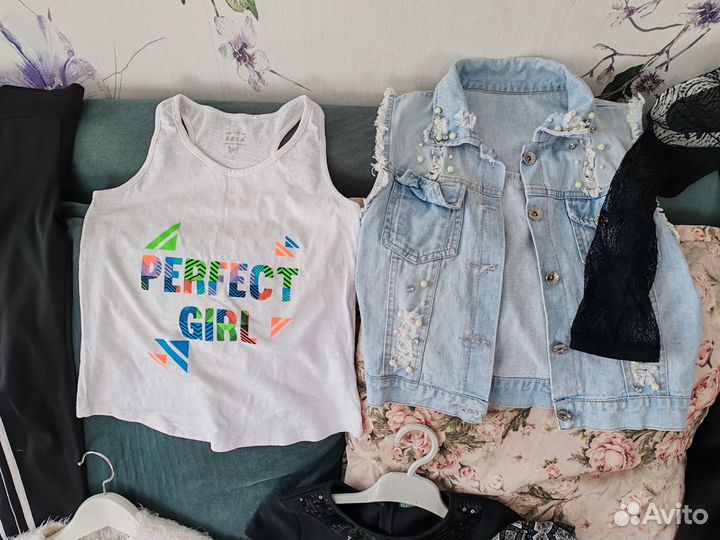 Вещи пакетом на девочку 134 140