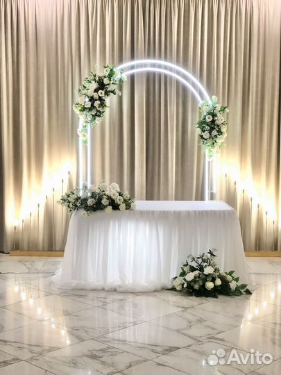 Оформление зала на свадьбу