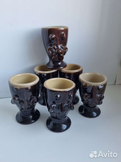 Рюмки, керамика, 6шт