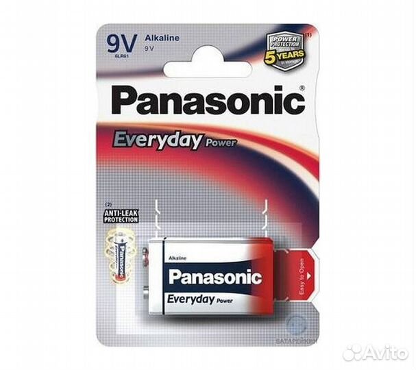Батарейки Panasonic 6LF22REE/1BR 9V щелочные Every