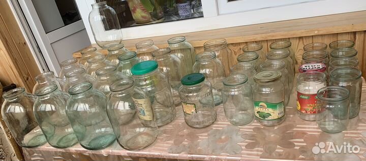Продам микс стеклянных банок для загатовок