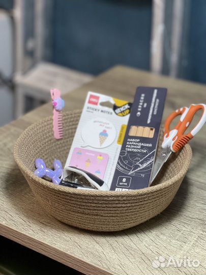 Плетеные корзинки из хб шнура