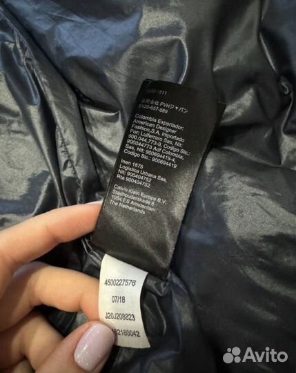 Calvin klein пуховик куртка