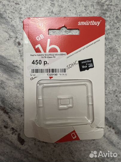 Карта памяти MicroSD 16 gb