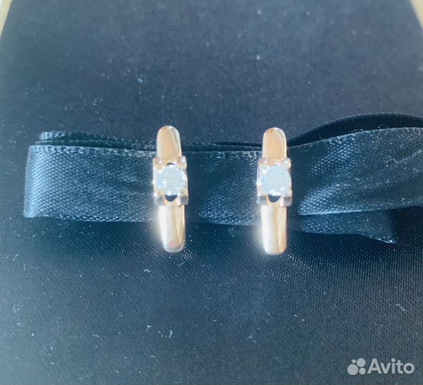 Серьги золото с бриллиантами