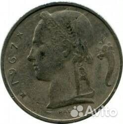 Монета 5 франков 1948-1981 г., Бельгия (belgique)