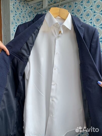 Пиджак школьный H&M 48 размера и белая рубашка
