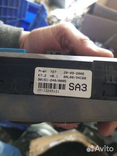 Блок управления печкой опель