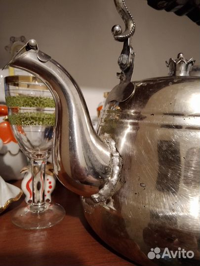 Чайник заварочный нержавейка. Поднос металлический