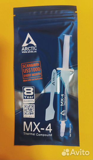 Термопаста Arctic mx 4, новая в упаковке 4гр
