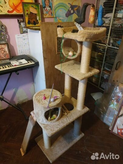 Дом когтеточка для кошки + подарки)