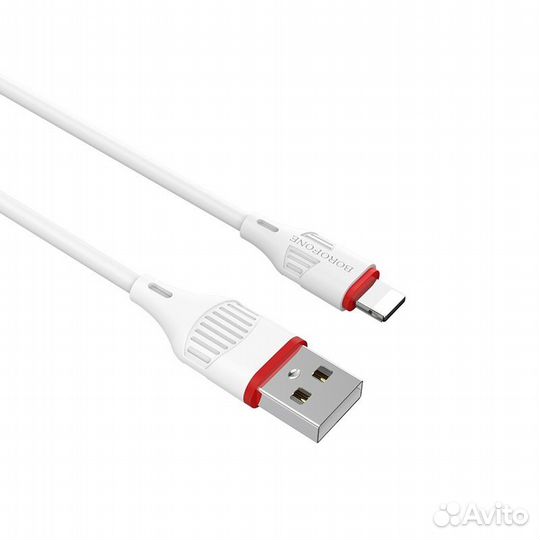 Кабель Lightning - USB 1 м. Borofone BX17, белый