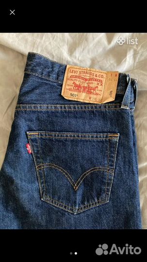 Джинсы мужские levis 501 W33 L32