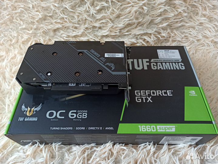 Видеокарта asus GeForce GTX 1660 super TUF Gaming