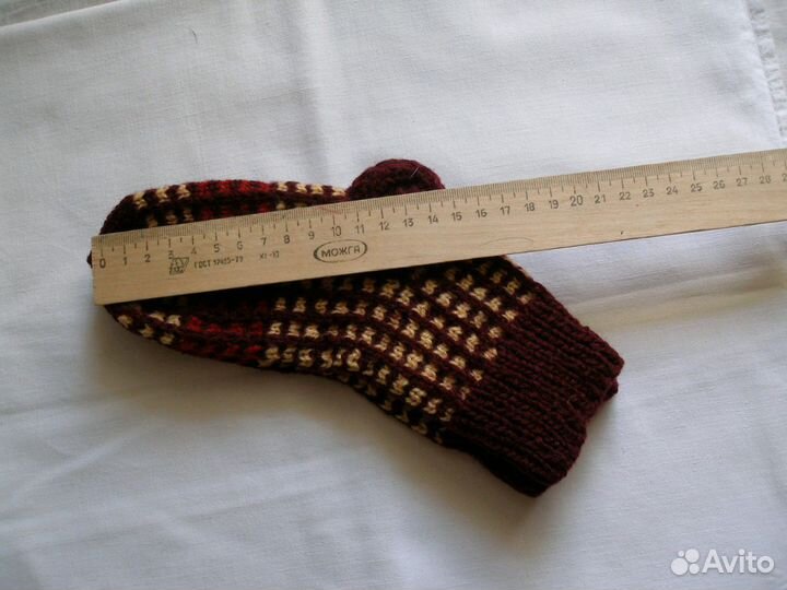 Носки шерстяные вязанные