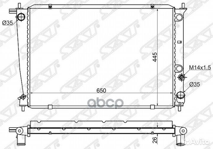 Радиатор Hyundai H1 97-07 / Starex 97-07 HY0013-MT