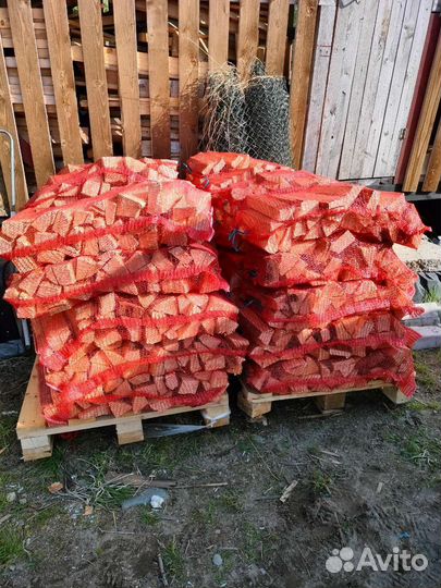 Дрова сухие в сетках