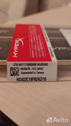Kingston hyperx fury ddr4 16gb 3200 CL18