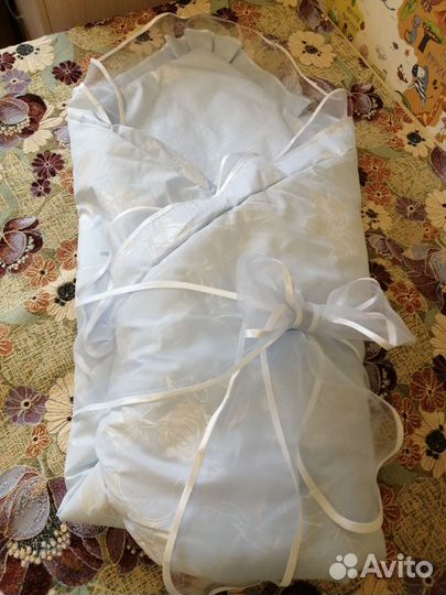 Конверт одеяло на выписку для мальчика осень, зима