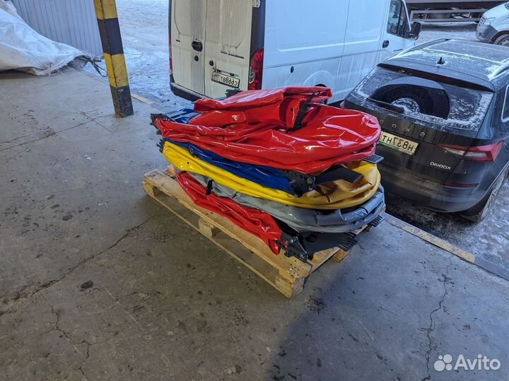 Морозостойкий тент на кран манипулятор оранжевый