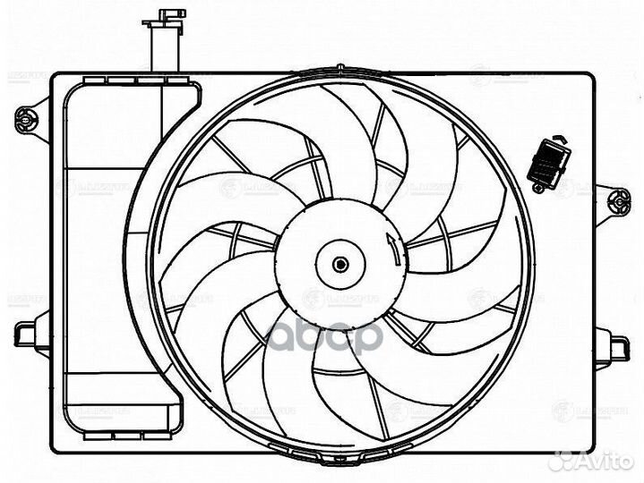 Вентилятор радиатора hyundai creta (21) 1.6I/2.0I
