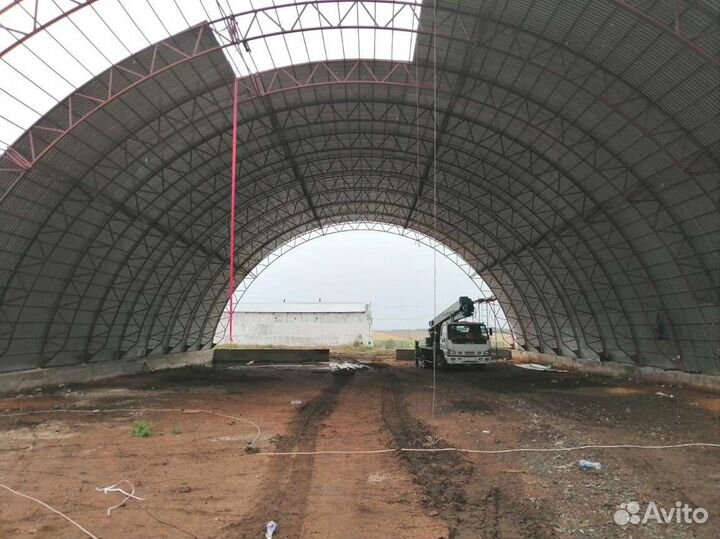 Ангар от производителя под ключ. Размер 18х85м