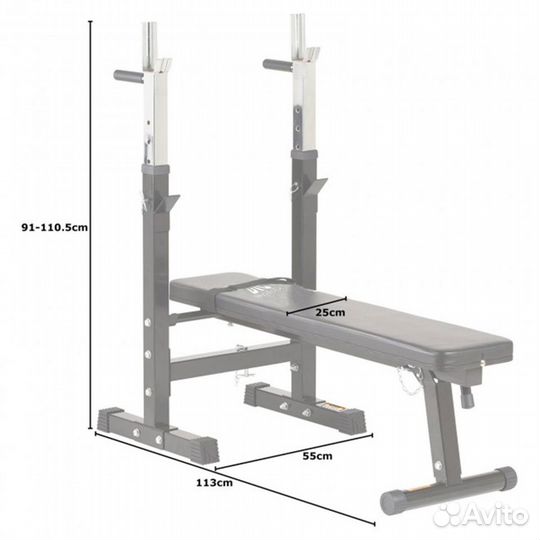 Скамья со стойками складная