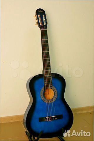 Гитара классическая синяя. Новая+подарки