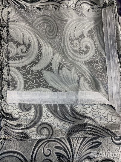 Шторы 2 шт. на шторной ленте размер 150х220