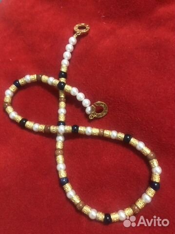 Винтажное колье, жемчуг, Мисаки