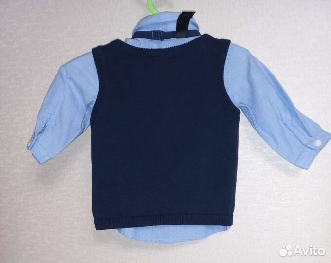 Рубашка, бабочка, жилетка для мальчика H&M рост 68