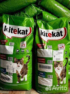 Сухой корм для кошек Kitekat, мясной пир, 15кг