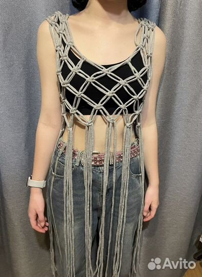 Топ Кроп-топ сетка