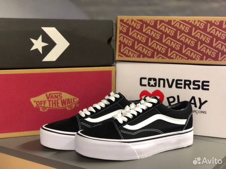 Кеды Vans Old Skool Platform черные (36-41)