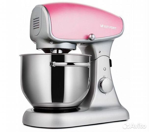 Миксер планетарный Kitfort KT-1336-2 1000Вт розовы