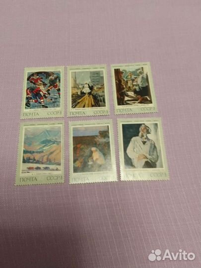 Наборы марок СССР живопись, 5 наборов